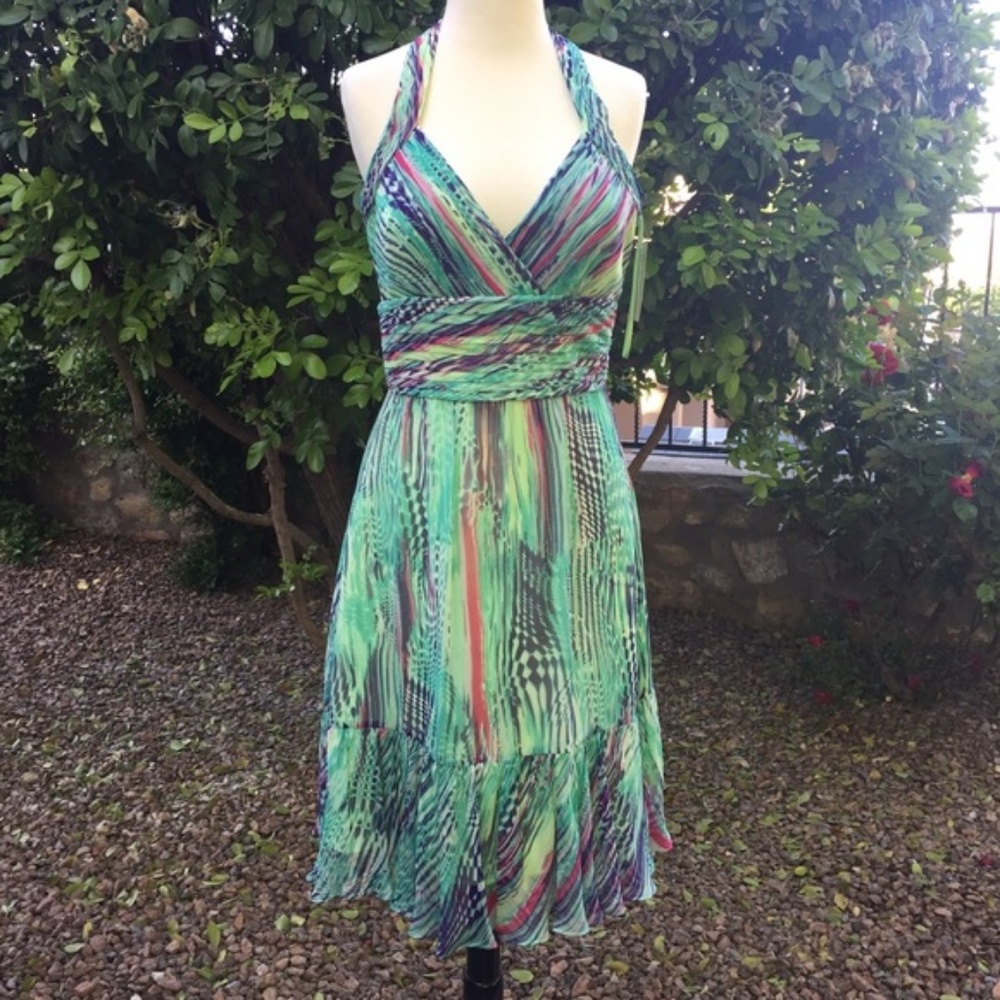 SOLD!! Morrell Maxie Multicolored Strapless Dress - Picture 4 of 7